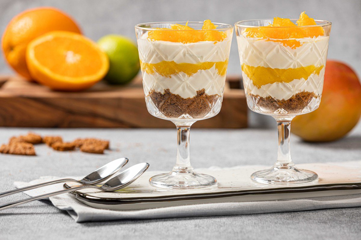 Sinaasappel Cheesecake Glaasjes Met Mango