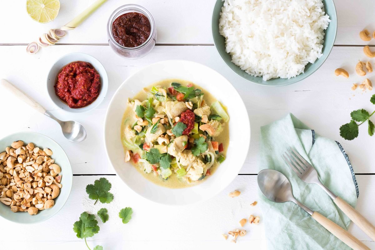 Tot ziens Dicteren Omleiding Thaise groene curry met kip en paksoi - Eatertainment