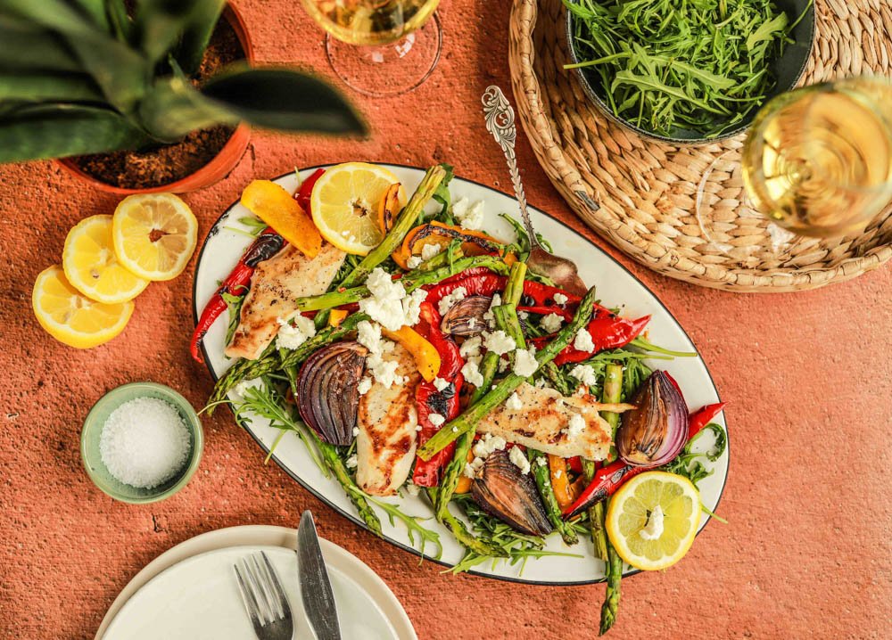 BBQ Salade Met Groene Asperges