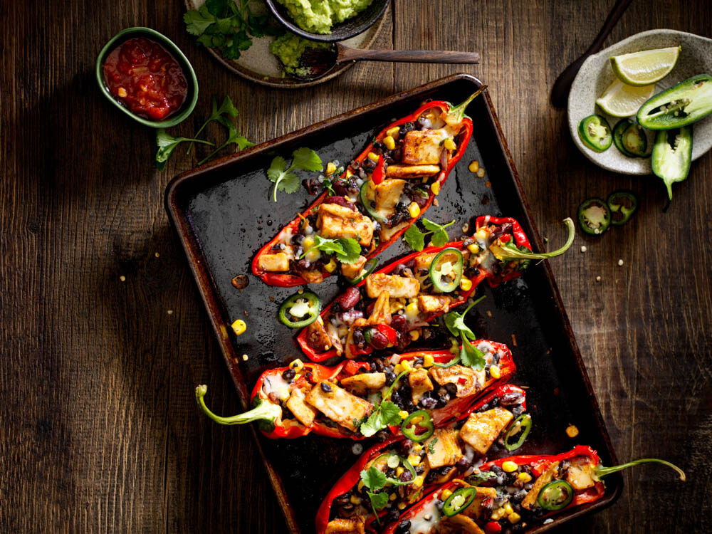 Gevulde Mexicaanse puntpaprika’s