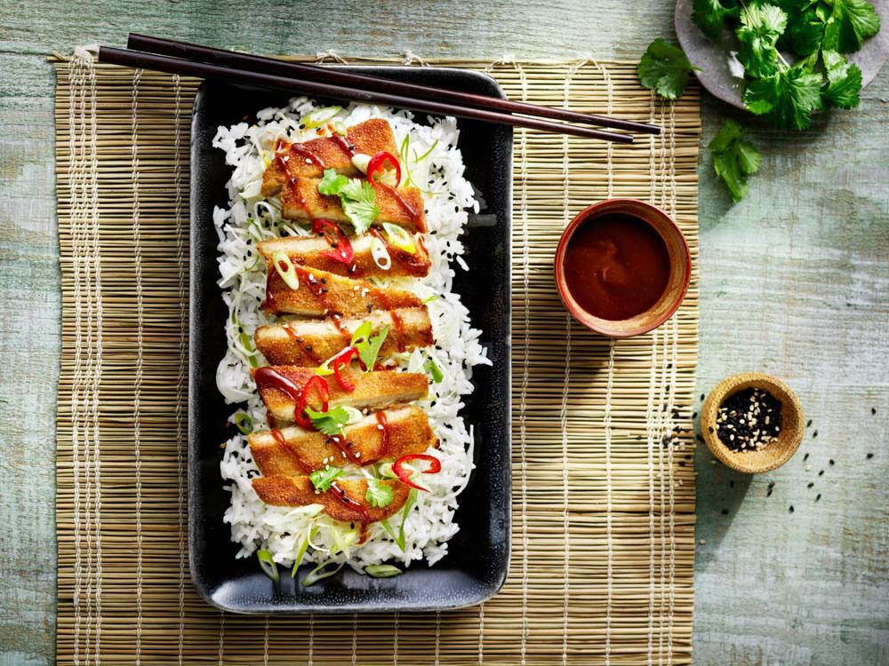 Vegan schnitzel op Japanse wijze