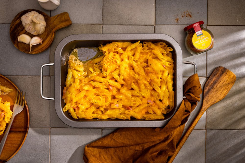 WSM Mac & Cheese Romige Ovenschotel Met Penne Beenhamreepjes