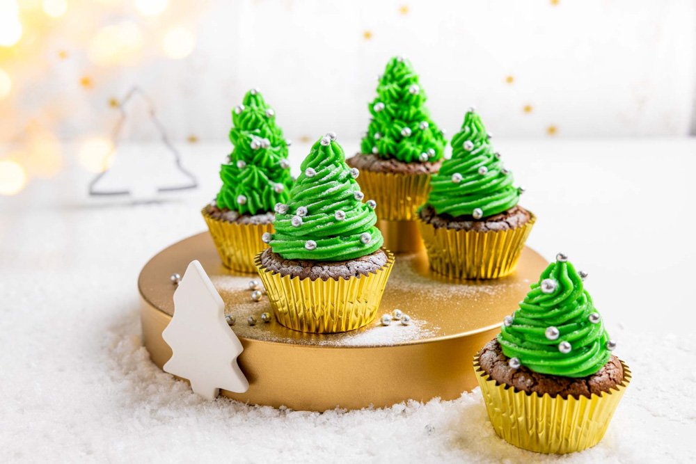 Kerstboom Brownie Cupcakes 2