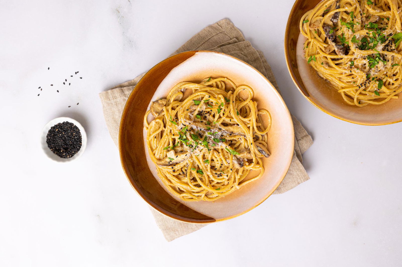 Miso Spaghetti Met Shiitake