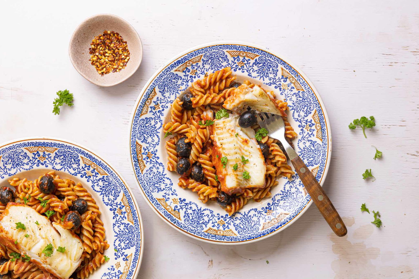 Pasta Puttanesca Met Kabeljauw