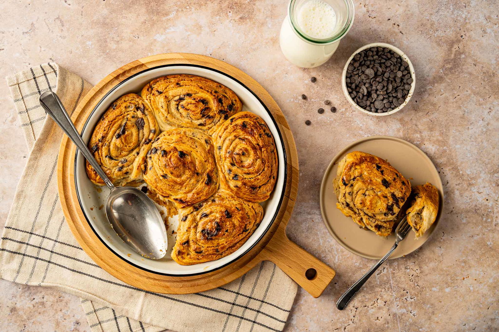 Cookie Dough Brioche Rolls