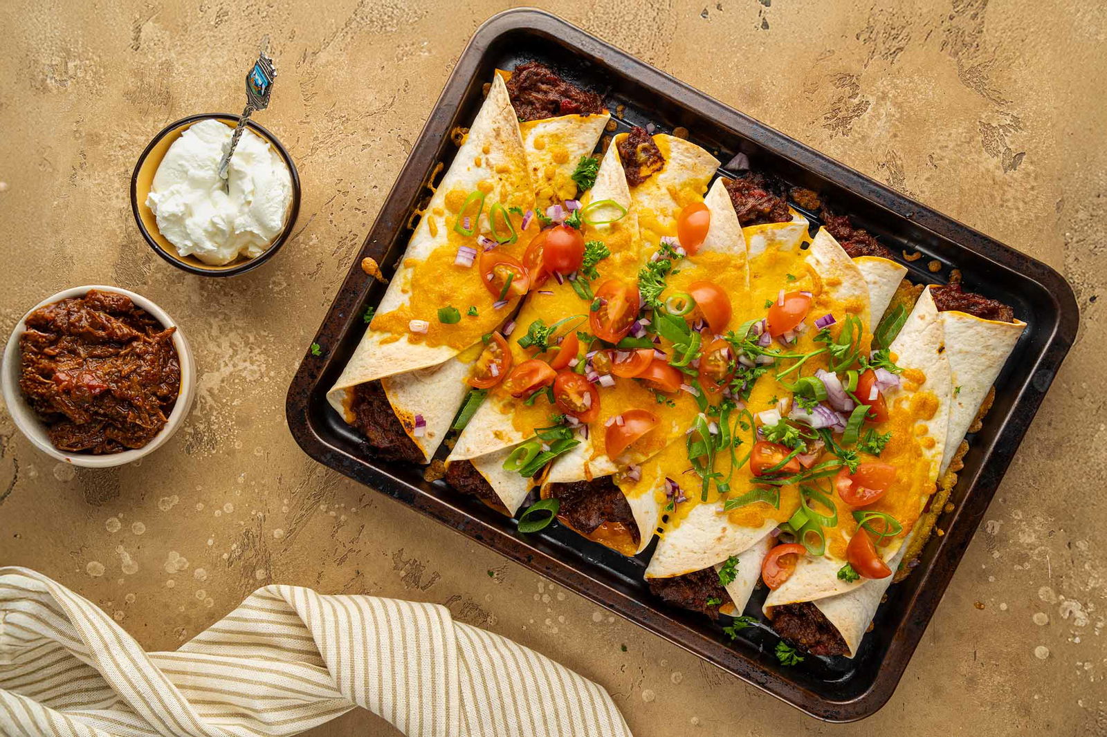 Pulled Beef Enchiladas